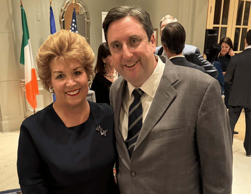 Jack O’Donnell was proud to join U.S. Ambassador of Ireland Geraldine Byrne Nason